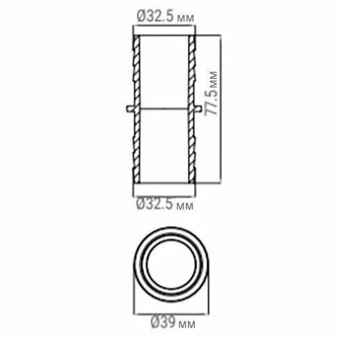 З'єднувач шланга Emaux 91609008, клейовий (32х32 мм) AQ_27330 фото