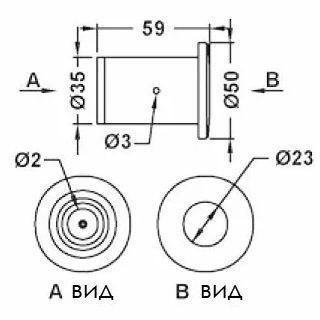 Кнопка пневмо Emaux EM1844 клейова AQ_1351 фото