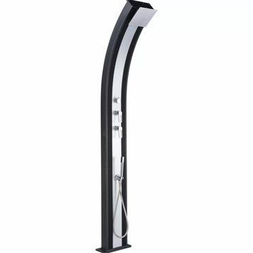 Душ сонячний Aquaviva Hybride Dada Curve алюмінієвий з мийкою для ніг, антрацит DS-D363NX, 40 л AQ_35117 фото
