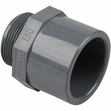 Подвійний адаптер ПВХ Hidroten 1002765, муфта/втулка, НР, d63-75 мм, 2 1/2" AQ_30966 фото
