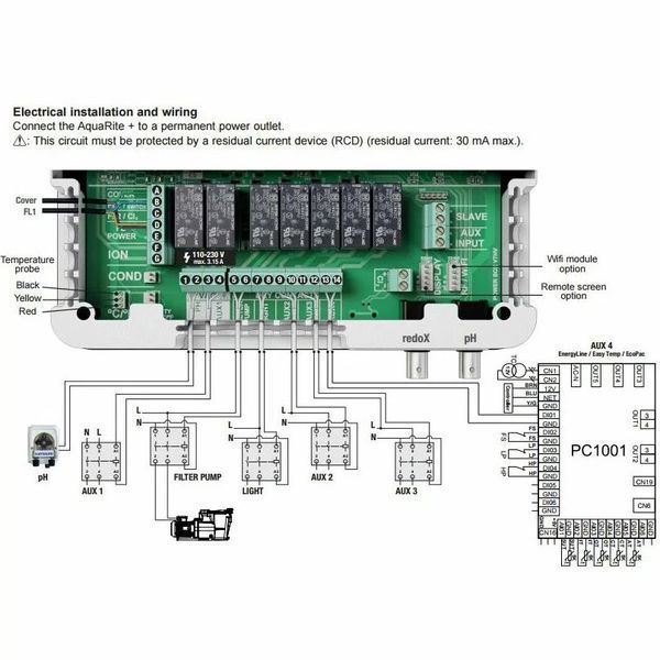 Станція контролю якості води Hayward Aquarite Plus (200 м3, 33 г/год) + pH AQ_21460 фото