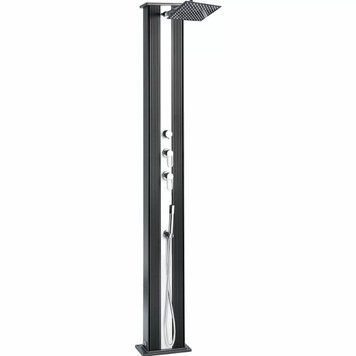 Душ солнечный Aquaviva Hybride Dada Straight алюминиевый с мойкой для ног, антрацит DS-D463NX, 40 л AQ_35118 фото