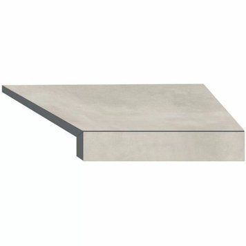 Кутовий Г-подібний елемент бортової плитки Aquaviva Patio Soft Grey, 600x345x50(20) мм (правий/45&deg;) AQ_33659 фото