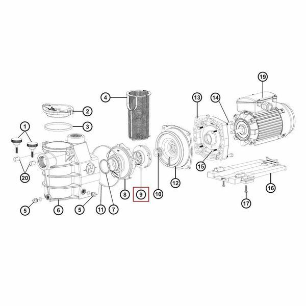 Крильчатка для насосів Hayward Max-Flo/PowerLine Plus 1 НР (SPX1611CEX) AQ_16855 фото