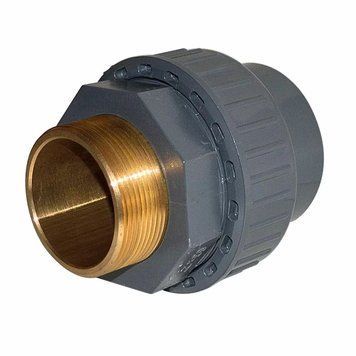 Муфта ПВХ Effast RGRBND040E.N перехідна із зовнішньою різьбою, латунь d40x1-1/4" AQ_19097 фото