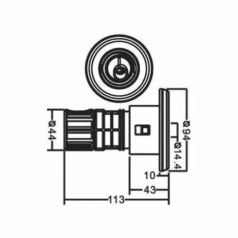 Форсунка гідромасажна Emaux EM0048 з обертанням AQ_4355 фото
