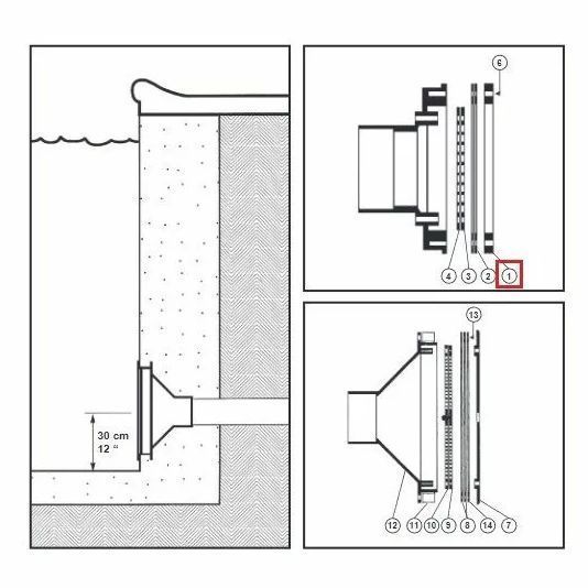 Решітка донного зливу Hayward PDFX9958 AQ_19300 фото