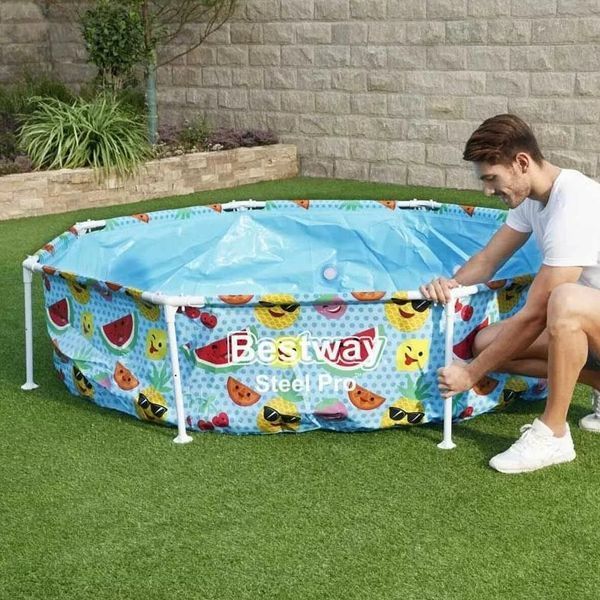 Дитячий каркасний басейн Bestway 56432 (244х51 см) з тентом AQ_33088 фото
