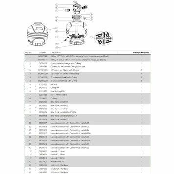 Дюзовая коробка в комп-ке с трубой для Emaux MFV27 89012513 AQ_28742 фото