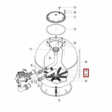Коллектор с коленом Hayward S360SLE (RRFI0016.04R\RFD0310.72R) AQ_21124 фото