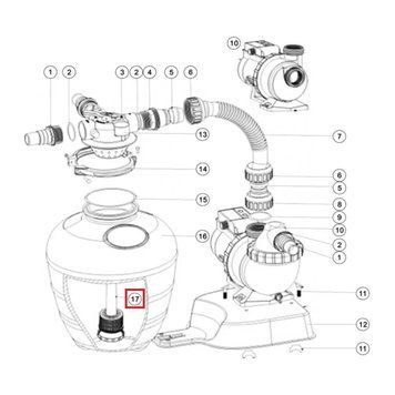 Дюзова коробка 89033603 в комплекті з трубою для Emaux FSU AQ_19918 фото