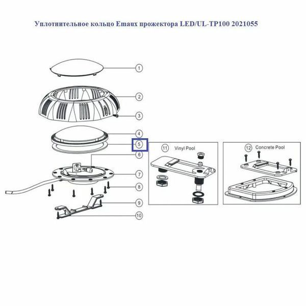 Ущільнювальне кільце Emaux прожектора LED / UL-TP100 2021055 AQ_16098 фото