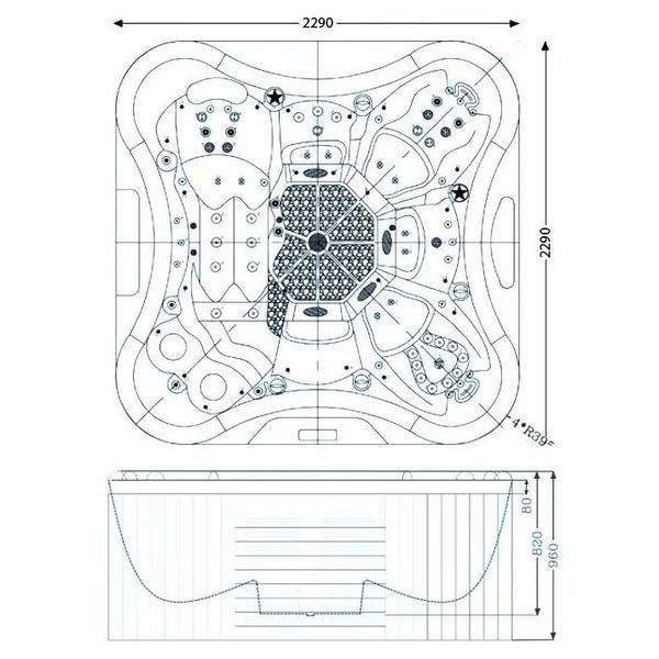 Гидромассажный бассейн IQUE Eden 2310-EP (WiFi) (229х229х96 см) AQ_6858 фото