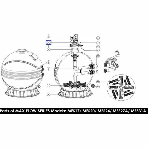 Кришка для фільтра Emaux MFS/SP 01201022 AQ_7436 фото
