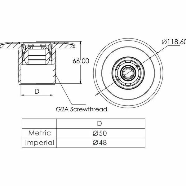 Форсунка стінова Emaux EM4410 бетон, 9 м3/год (сопло "коло") AQ_16783 фото